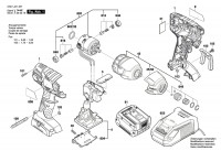 Bosch 3 601 JA1 407 Gdr 14,4 V-Li Impact Wrench 14 V / Eu Spare Parts